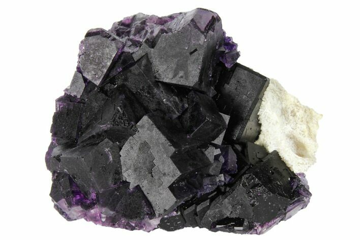 Dark Purple Cubic Fluorite Crystal Cluster - China #128866